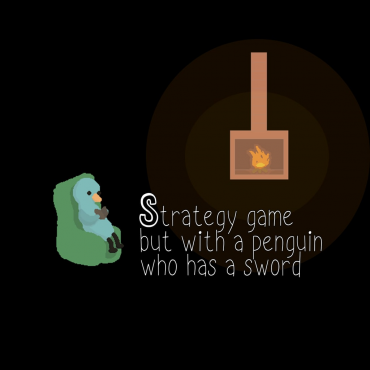 Strategy game but with a penguin who has a sword