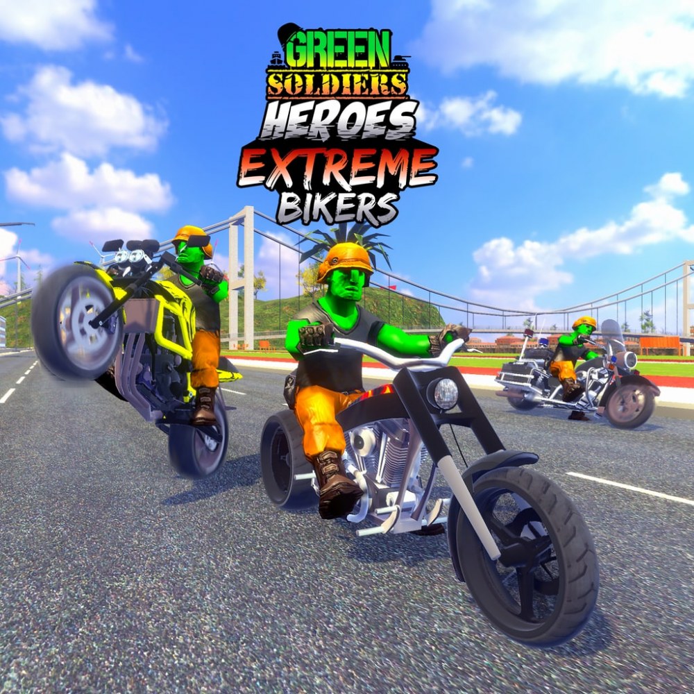 Green Soldiers Heroes: Extreme Bikers PS5